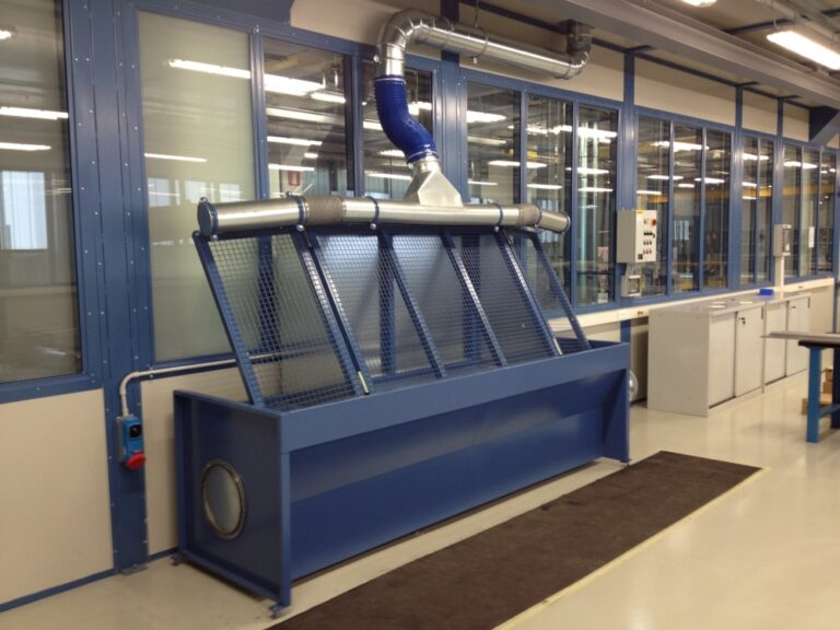 Banco lavorazioni polveri kevlar