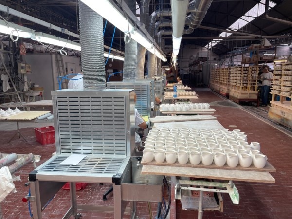 Impianto di aspirazione e filtrazione dell’aria per azienda ceramica 1